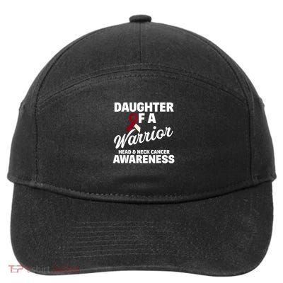 oral head and neck cancer awareness daughter of a warrior 7-Panel Snapback Hat