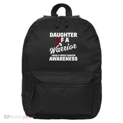 oral head and neck cancer awareness daughter of a warrior 16 in Basic Backpack
