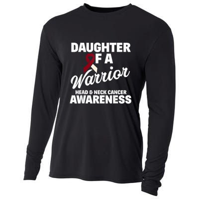 oral head and neck cancer awareness daughter of a warrior Cooling Performance Long Sleeve Crew