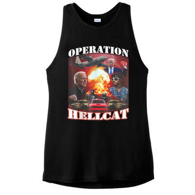 Operation Hellcat, Anti Biden Proud Ultra Maga King 2024 Ladies PosiCharge Tri-Blend Wicking Tank