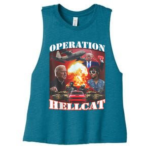 Operation Hellcat, Anti Biden Proud Ultra Maga King 2024 Women's Racerback Cropped Tank