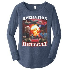 Operation Hellcat, Anti Biden Proud Ultra Maga King 2024 Women's Perfect Tri Tunic Long Sleeve Shirt