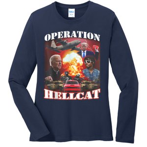 Operation Hellcat, Anti Biden Proud Ultra Maga King 2024 Ladies Long Sleeve Shirt