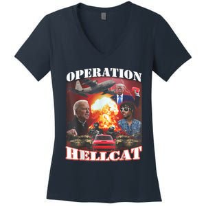 Operation Hellcat, Anti Biden Proud Ultra Maga King 2024 Women's V-Neck T-Shirt