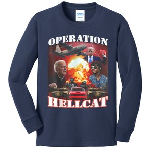 Operation Hellcat, Anti Biden Proud Ultra Maga King 2024 Kids Long Sleeve Shirt