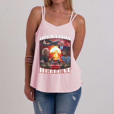 Operation Hellcat, Anti Biden Proud Ultra Maga King 2024 Women's Strappy Tank