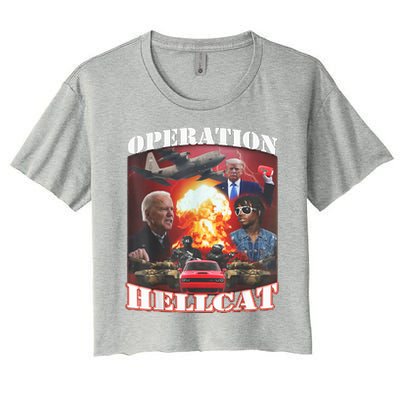 Operation Hellcat, Anti Biden Proud Ultra Maga King 2024 Women's Crop Top Tee