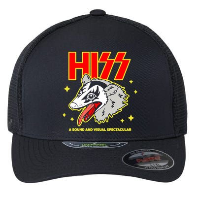 Opossum Hiss A Sound And Visual Spectacular Flexfit Unipanel Trucker Cap