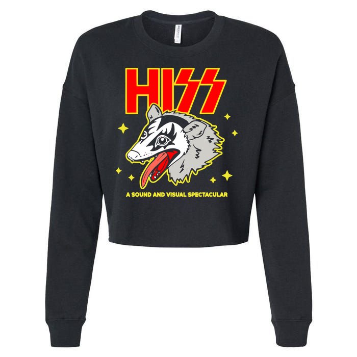 Opossum Hiss A Sound And Visual Spectacular Cropped Pullover Crew