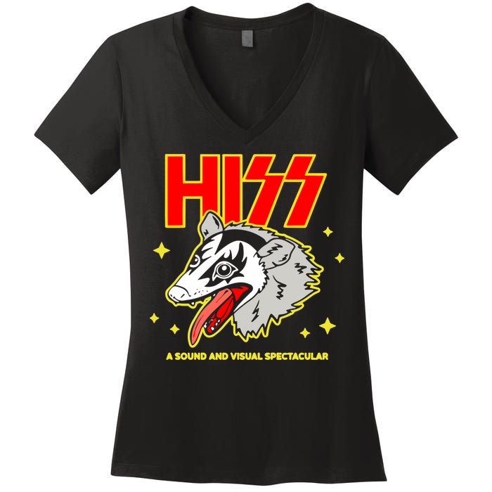 Opossum Hiss A Sound And Visual Spectacular Women's V-Neck T-Shirt