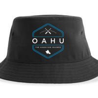 Oahu Hawaii Beach Graphic Sustainable Bucket Hat