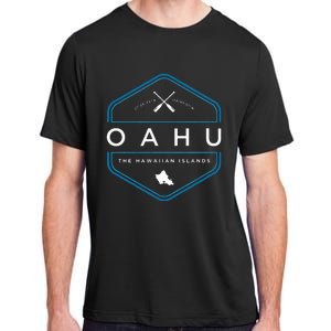 Oahu Hawaii Beach Graphic Adult ChromaSoft Performance T-Shirt