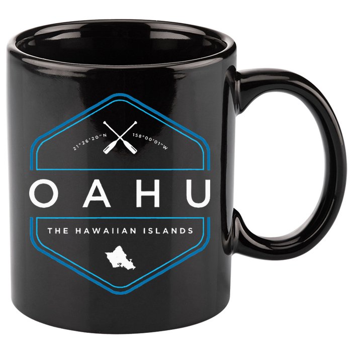 Oahu Hawaii Beach Graphic 11oz C Handle Ceramic Mug