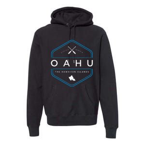 Oahu Hawaii Beach Graphic Premium Hoodie