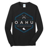 Oahu Hawaii Beach Graphic Tall Long Sleeve T-Shirt