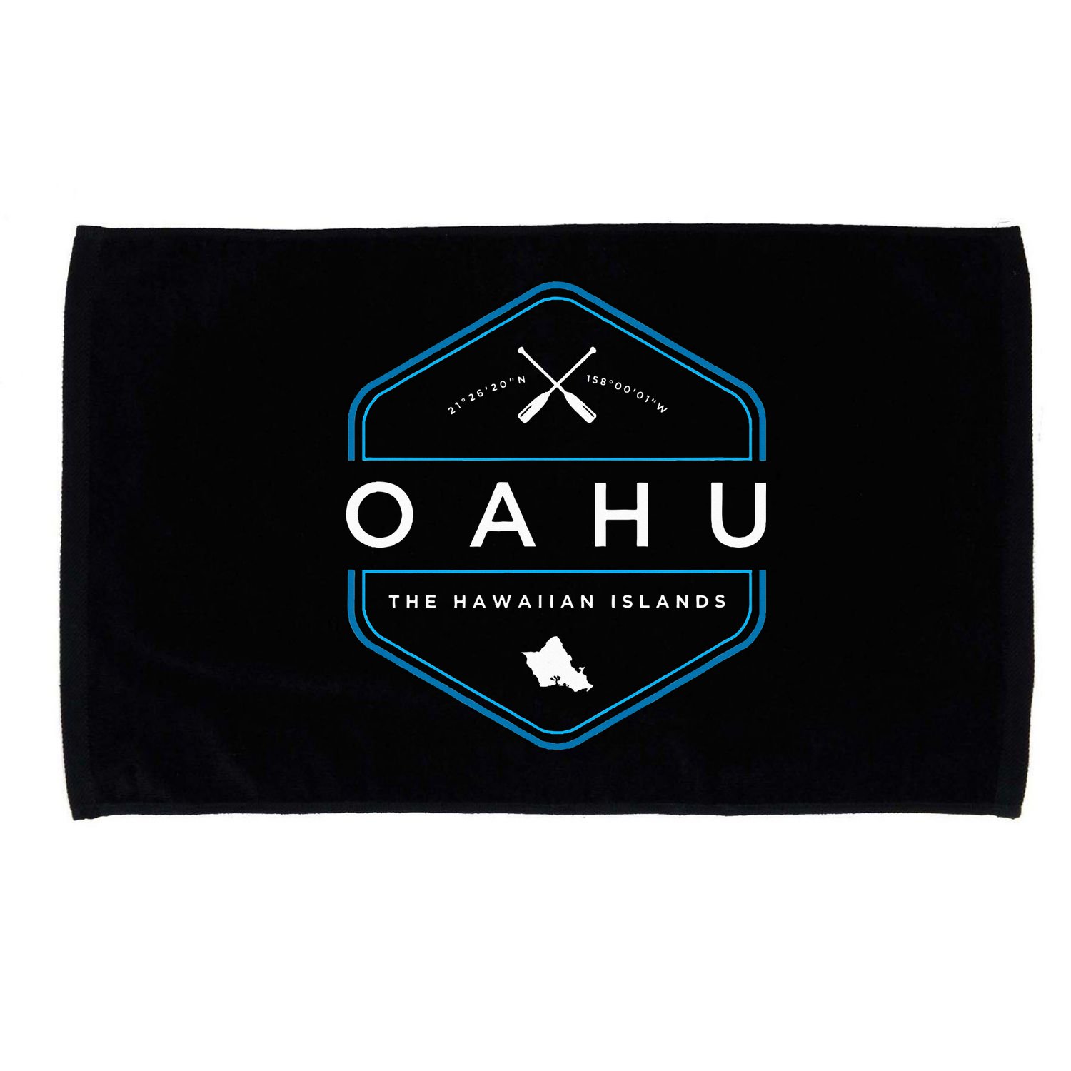 Oahu Hawaii Beach Graphic Microfiber Hand Towel