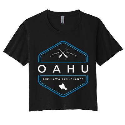 Oahu Hawaii Beach Graphic Crop Top