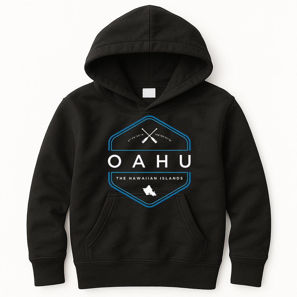 Oahu Hawaii Beach Graphic Kids Hoodie