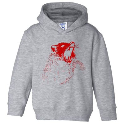 Opossum Hissing Black & Red Angry Possum Toddler Hoodie