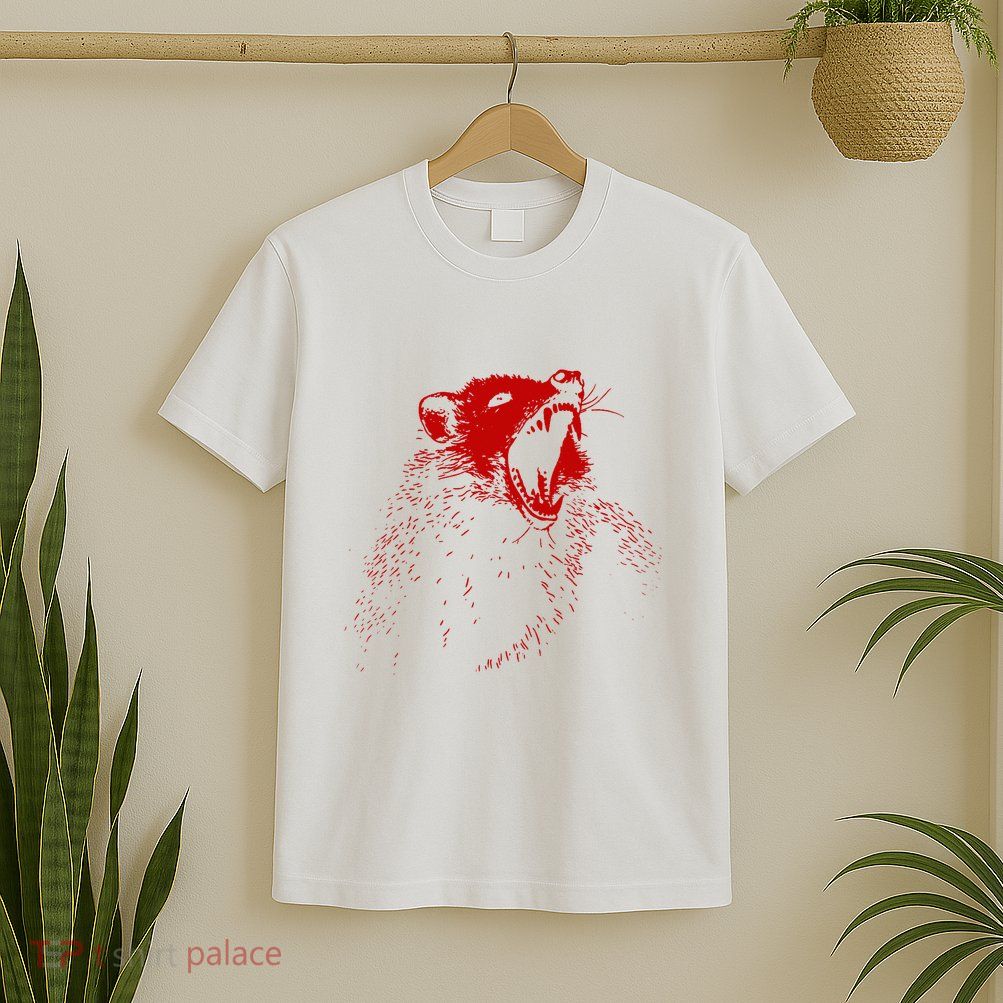 Opossum Hissing Black & Red Angry Possum T-Shirt