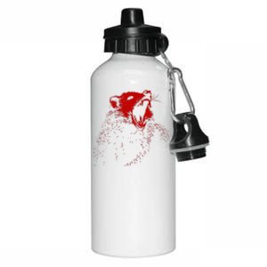 Opossum Hissing Black & Red Angry Possum Aluminum Water Bottle 