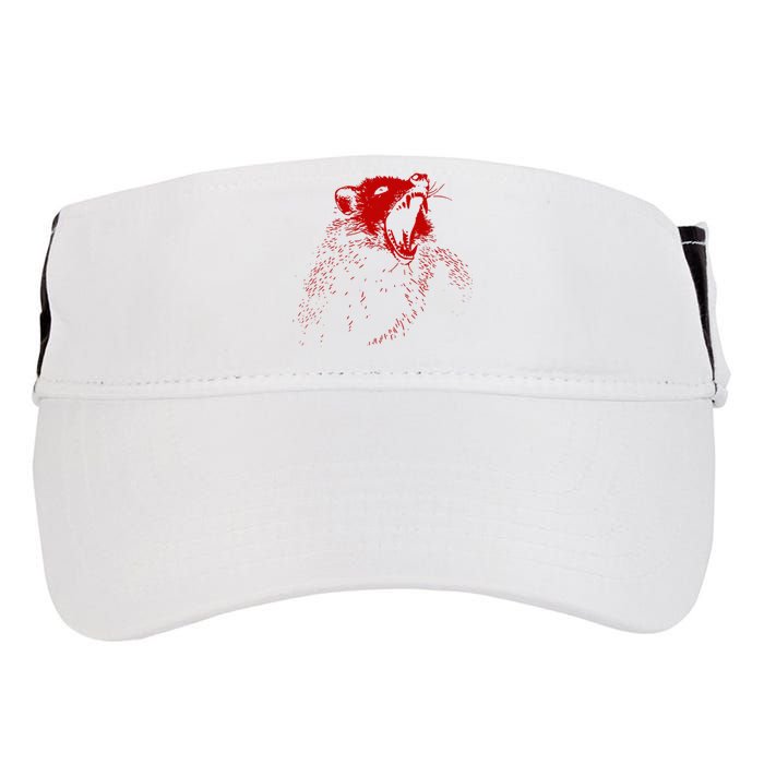 Opossum Hissing Black & Red Angry Possum Adult Drive Performance Visor