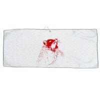 Opossum Hissing Black & Red Angry Possum Large Microfiber Waffle Golf Towel