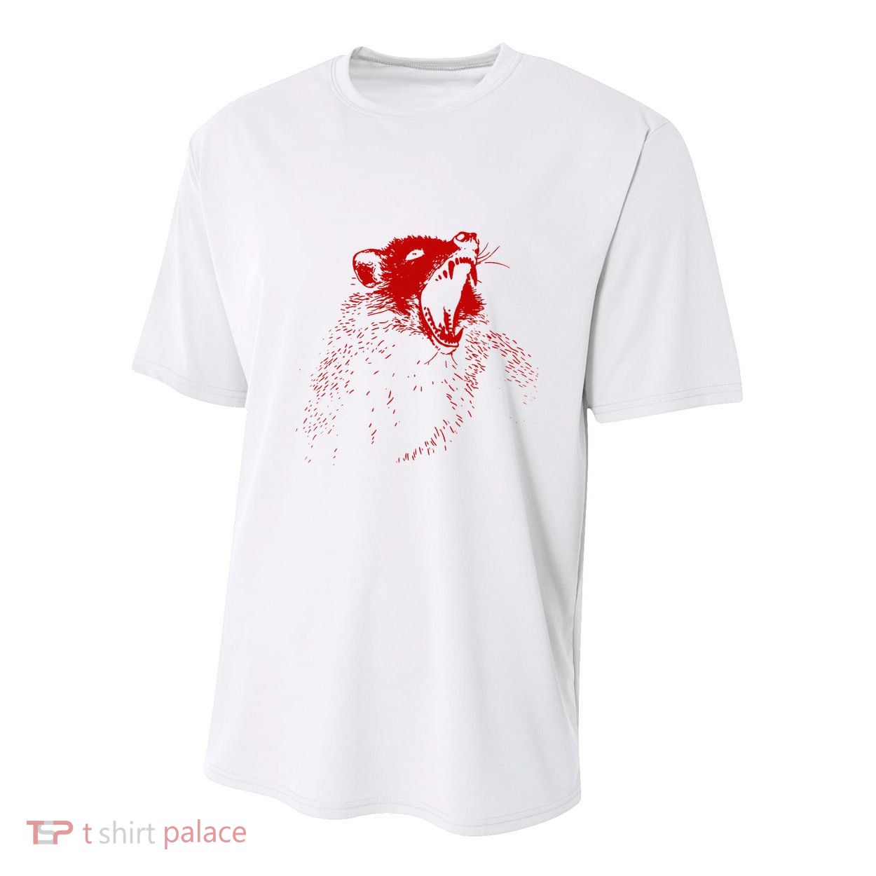 Opossum Hissing Black & Red Angry Possum Youth Performance Sprint T-Shirt