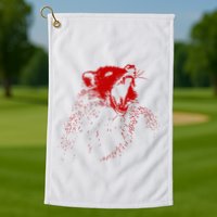 Opossum Hissing Black & Red Angry Possum Golf Towel