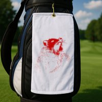 Opossum Hissing Black & Red Angry Possum Golf Towel