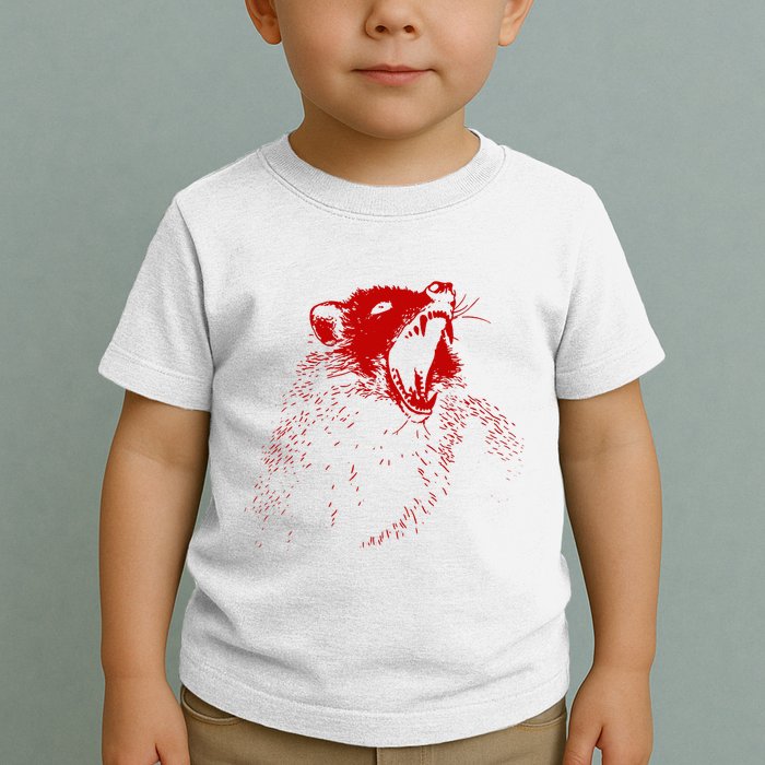 Opossum Hissing Black & Red Angry Possum Toddler T-Shirt