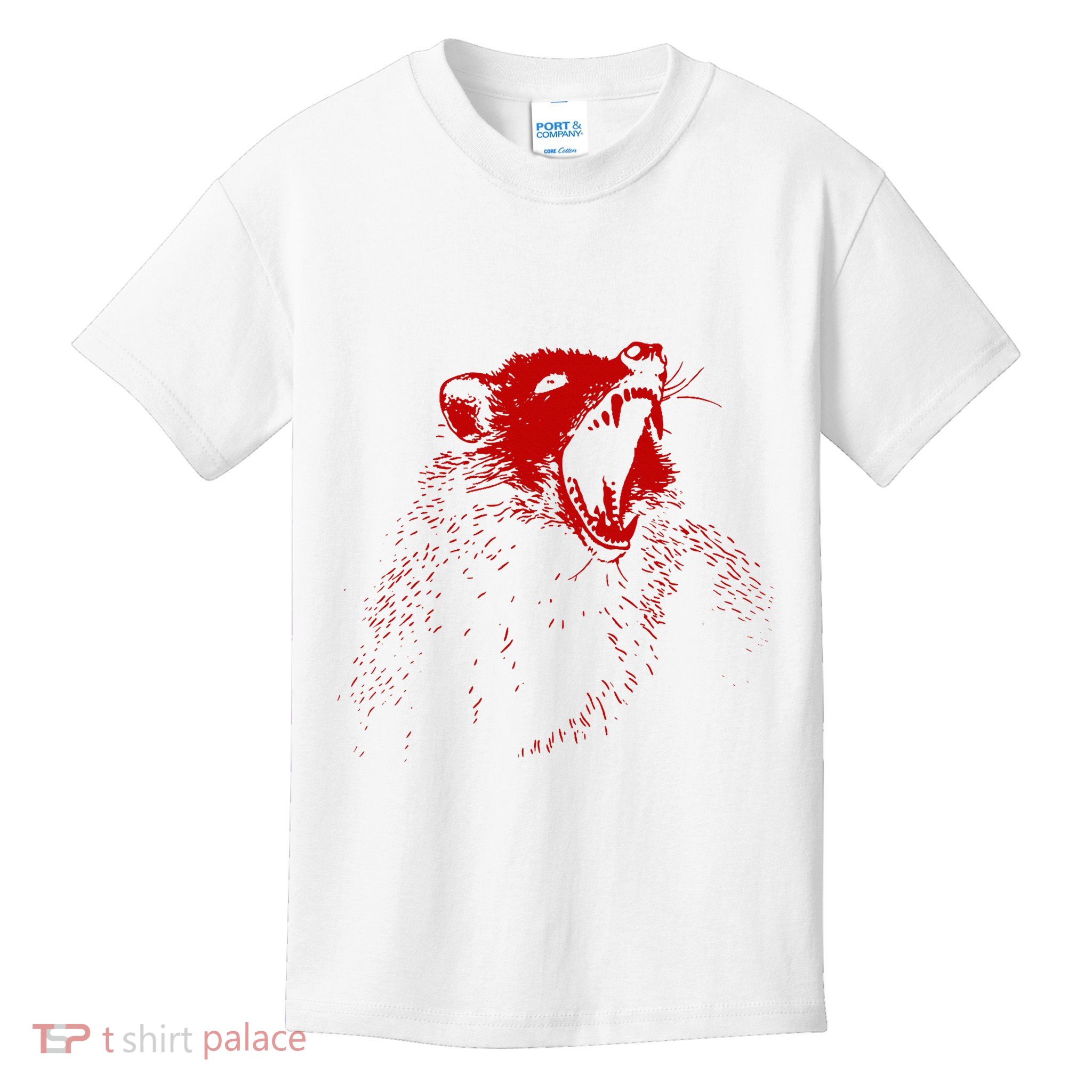 Opossum Hissing Black & Red Angry Possum Kids T-Shirt