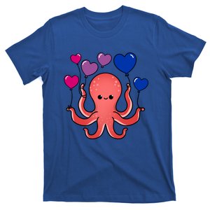 Octopus Heart Balloon Bisexual Pride Gift T-Shirt