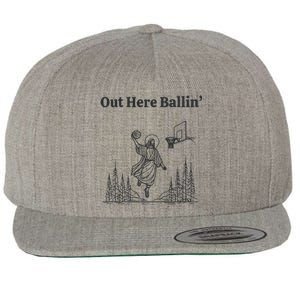 Out Here Ballin Jesus Wool Snapback Cap