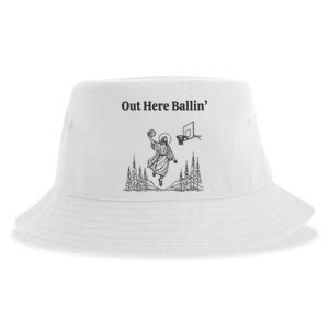 Out Here Ballin Jesus Sustainable Bucket Hat