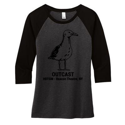 Outcast Hdtgm Beacon Theater Ny Women's Tri-Blend 3/4-Sleeve Raglan Shirt