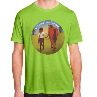 Our Heats Beat As One Horse Lover Adult ChromaSoft Performance T-Shirt