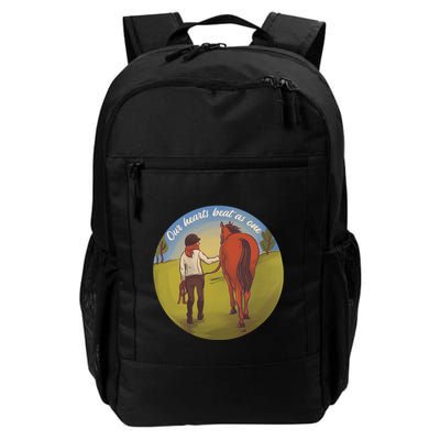 Our Heats Beat As One Horse Lover Backpack