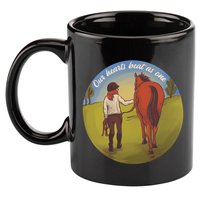 Our Heats Beat As One Horse Lover 11oz C Handle Ceramic Mug