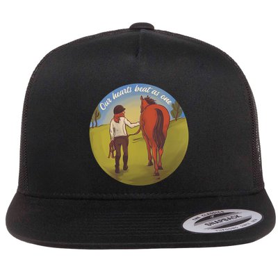 Our Heats Beat As One Horse Lover Flatbill Hat