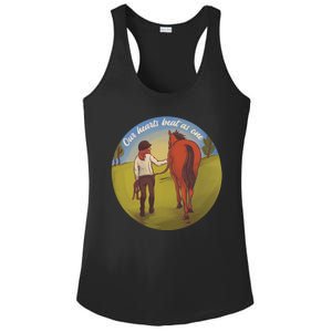 Our Heats Beat As One Horse Lover Ladies PosiCharge Competitor Racerback Tank