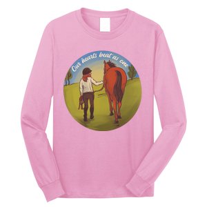 Our Heats Beat As One Horse Lover Long Sleeve Shirt