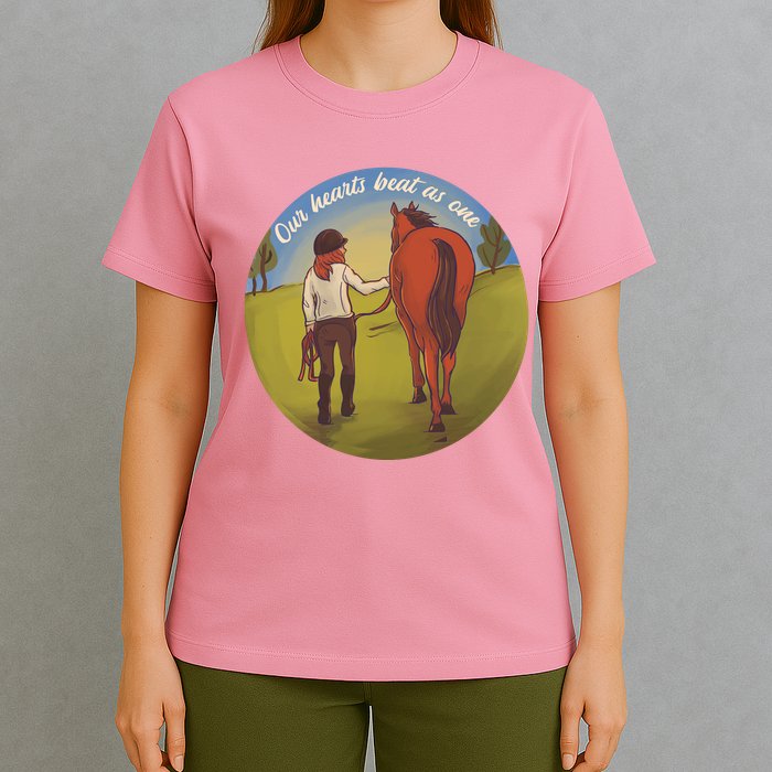 Our Heats Beat As One Horse Lover T-Shirt