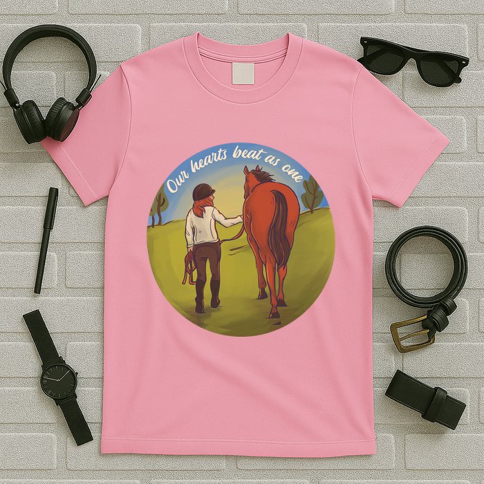 Our Heats Beat As One Horse Lover T-Shirt