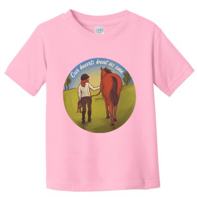 Our Heats Beat As One Horse Lover Toddler T-Shirt