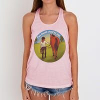 Our Heats Beat As One Horse Lover Women's Knotted Racerback Tank