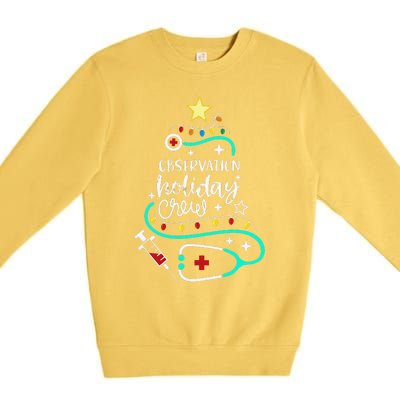 Observation Holiday Crew Xmas Patient Monitoring Nurse Tech Premium Crewneck Sweatshirt