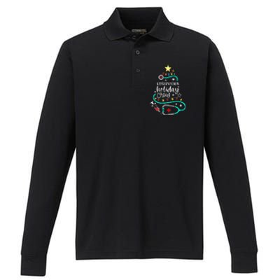 Observation Holiday Crew Xmas Patient Monitoring Nurse Tech Performance Long Sleeve Polo