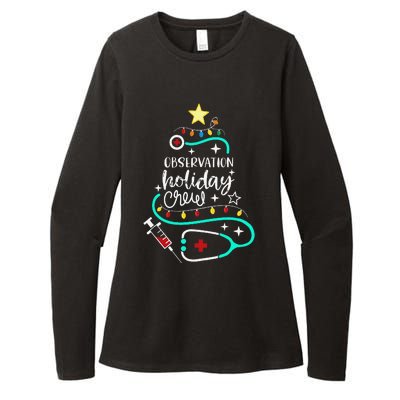 Observation Holiday Crew Xmas Patient Monitoring Nurse Tech Womens CVC Long Sleeve Shirt