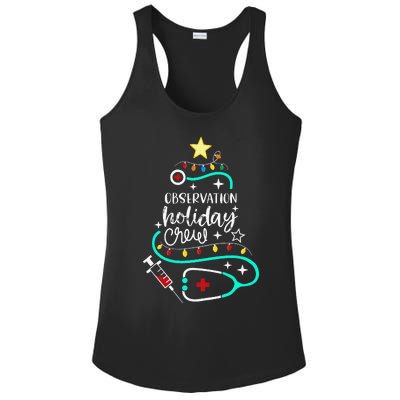 Observation Holiday Crew Xmas Patient Monitoring Nurse Tech Ladies PosiCharge Competitor Racerback Tank